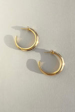 Crescent Hoops Gold Large