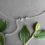 Maris Pearl Bar Necklace in Silver