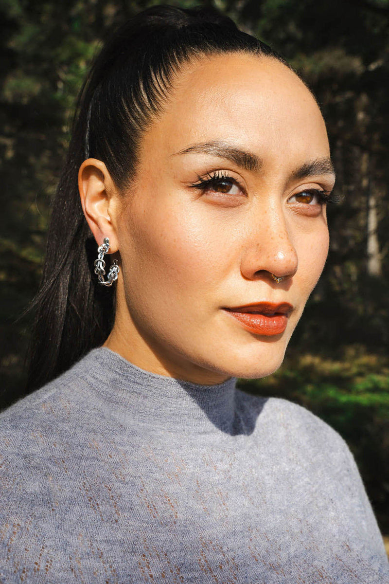 Hera Silver Hoops