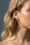 Crescent Hoops Gold Medium