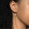 Mae Paperclip Chain and Pearl Threader Earrings in Gold