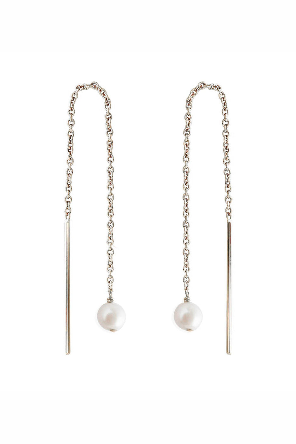 Paloma Pearl Threaders Silver