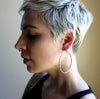 Bamboo Silver Hoop Earrings - Astor & Orion Ethically Made Jewelry