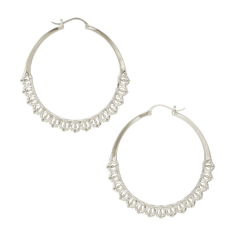 Calla Hoops Silver Large - Astor & Orion