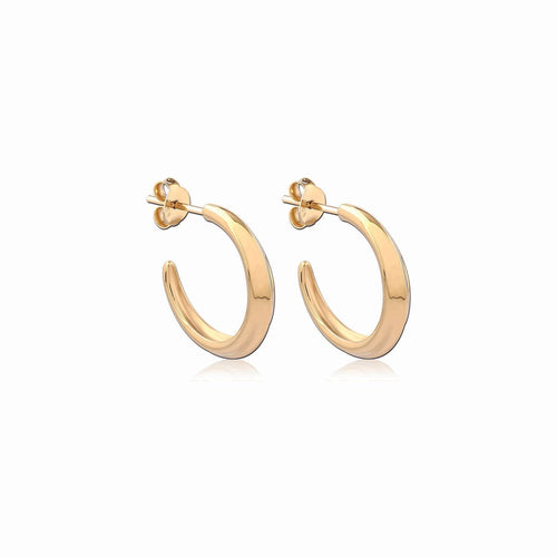 Crescent Hoop Earrings in Gold, Small - Astor & Orion Ethically Made Jewelry