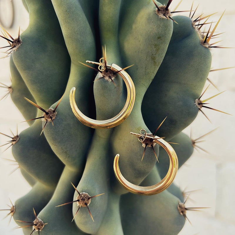Crescent Hoops Large - Astor & Orion Consciously Crafted Jewelry