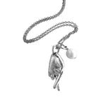 Good Luck Charm Necklace & Pearl Duo in Silver - Astor & Orion