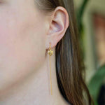 Heart Gold Threader Earring - Astor & Orion Ethically Made Jewelry