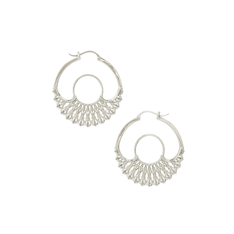 Iris Hoops Silver Small - Astor & Orion