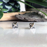 Pyramid Stud Earrings in Silver - Astor & Orion Ethically Made Jewelry