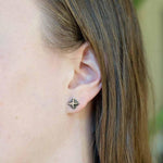 Pyramid Stud Earrings in Silver - Astor & Orion Ethically Made Jewelry