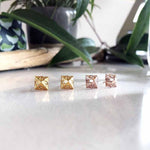 Pyramid Stud Earrings - Rose Gold - Astor & Orion Ethically Made Jewelry