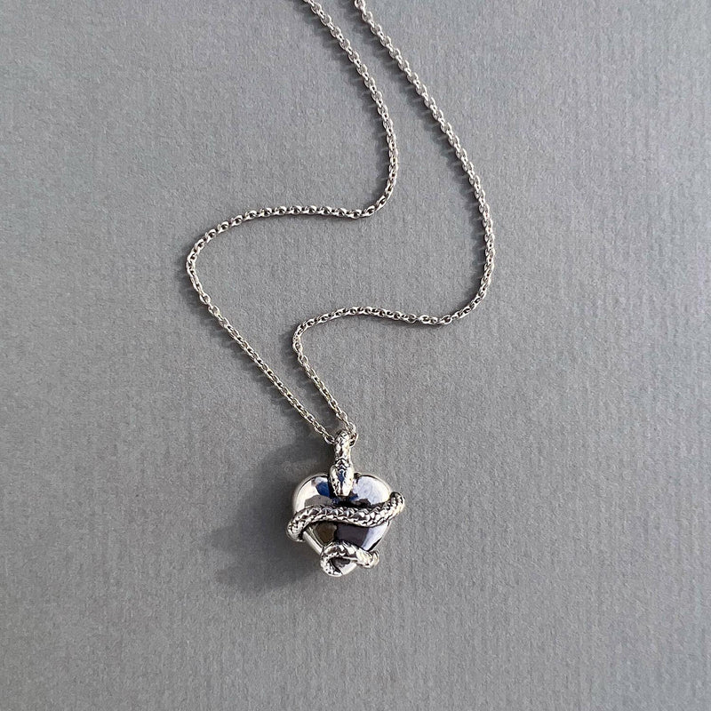 Wise Heart Charm Necklace Silver - Astor & Orion